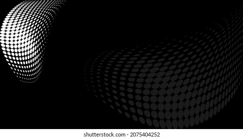 Background Composition, Web Template (Halftone) Design Vector Art Illustration
