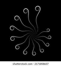 Background Composition, Web Template (Halftone) Design Vector Art Illustration