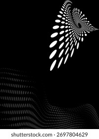 Background Composition, Web Template (Halftone) Design Vector Art Illustration