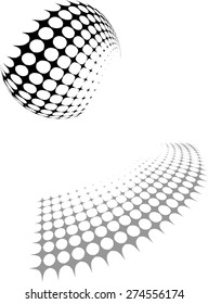 Background Composition, Web Template (Halftone) Vector Art