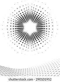 Background Composition, Web Template (Halftone) Vector Art