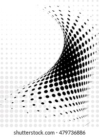 Background Composition, Web Template (Halftone) Vector Illustration