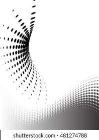 Background Composition, Web Template (Halftone) Vector Illustration