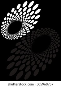 Background Composition, Web Template (Halftone) Vector Illustration