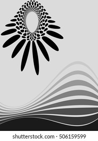 Background Composition, Web Template (Halftone) Vector Illustration