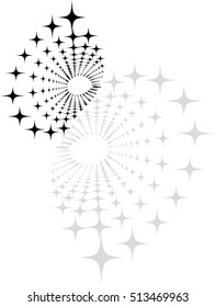 Background Composition, Web Template (Halftone) Vector Illustration