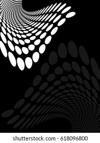 Background Composition, Web Template (Halftone) Vector Illustration