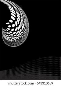 Background Composition, Web Template (Halftone) Vector Illustration