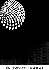 Background Composition, Web Template (Halftone) Vector Illustration