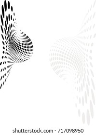 Background Composition, Web Template (Halftone) Vector Illustration