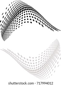 Background Composition, Web Template (Halftone) Vector Illustration