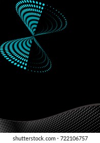 Background Composition, Web Template (Halftone) Vector Illustration