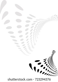 Background Composition, Web Template (Halftone) Vector Illustration