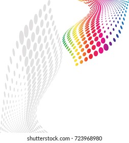 Background Composition, Web Template (Halftone) Vector Illustration