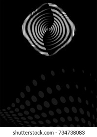 Background Composition, Web Template (Halftone) Vector Illustration