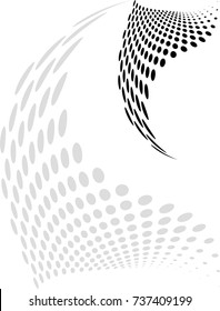 Background Composition, Web Template (Halftone) Vector Illustration