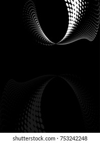Background Composition, Web Template (Halftone) Vector Illustration