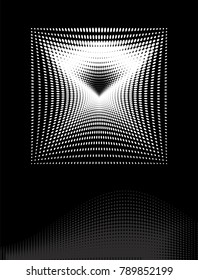 Background Composition, Web Template (Halftone) Vector Illustration