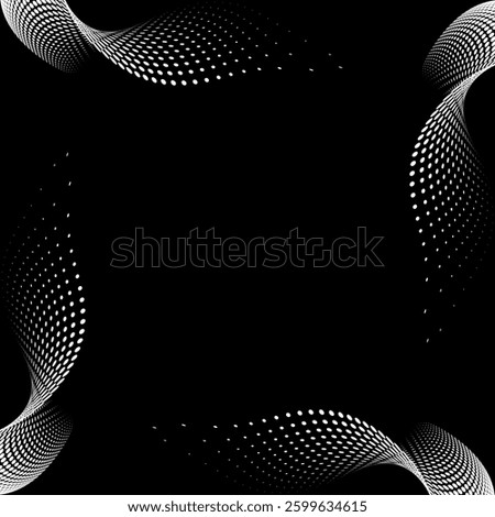 Background Composition, Web Template (Halftone) Design Vector Art Illustration