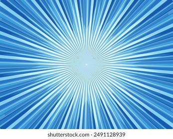 A background of concentrated lines with a tremendous impact that radiates with great force_Light blue