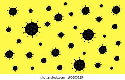 Antecedentes del concepto coronavirus COVID-19. Ilustración vectorial.
