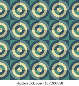 Background concept design. Abstract geometric seamless pattern. Circle shapes. Green color. Vector illustration. 