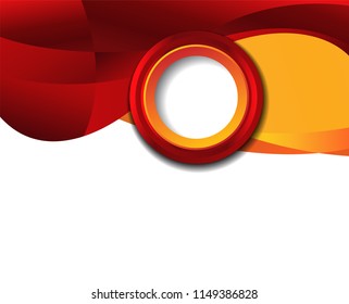 Background concept design for brochure or flyer, abstract vector illustration. Circle with waves