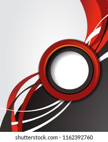 Background concept design for brochure or flyer, abstract vector illustration. Circle with wawes