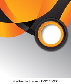 Background concept design for brochure or flyer, abstract vector illustration. Circle with wawes