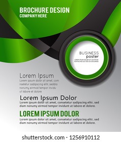 Background concept design for brochure or flyer, abstract vector illustration. Circle with wawes