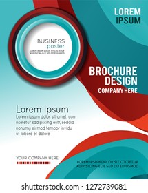 Background concept design for brochure or flyer, abstract vector illustration. Circle with wawes
