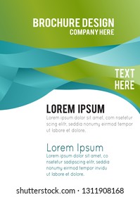 Background concept design for brochure or flyer, abstract vector illustration. Circle with wawes