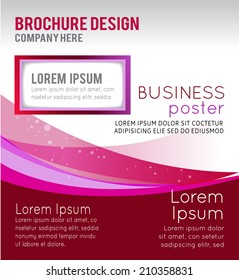 Background concept design for brochure or flyer, abstract vector illustration. Circle with wawes