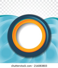 Background concept design for brochure or flyer, abstract vector illustration. Circle with wawes