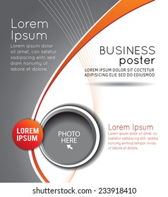 Background concept design for brochure or flyer, abstract vector illustration. Circle with waves