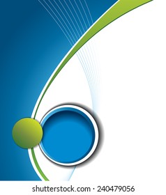Background concept design for brochure or flyer, abstract vector illustration. Circle with waves