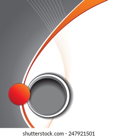 Background concept design for brochure or flyer, abstract vector illustration. Circle with waves