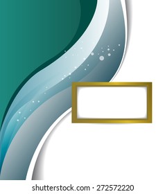 Background concept design for brochure or flyer, abstract vector illustration. Circle with wawes