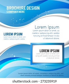 Background concept design for brochure or flyer, abstract vector illustration. Circle with wawes
