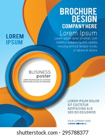 Background concept design for brochure or flyer, abstract vector illustration. Circle with wawes