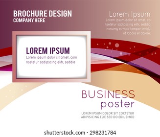 Background concept design for brochure or flyer, abstract vector illustration. Circle with wawes