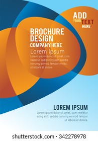 Background concept design for brochure or flyer, abstract vector illustration. Circle with wawes