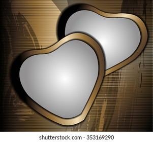Background concept design for brochure or flyer, abstract vector illustration with heart 