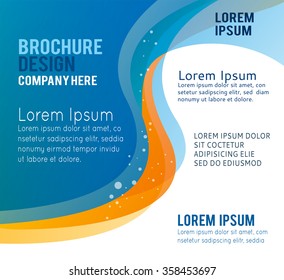 Background concept design for brochure or flyer, abstract vector illustration. Circle with wawes
