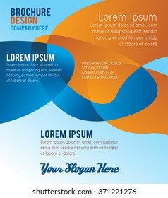 Background concept design for brochure or flyer, abstract vector illustration. Circle with wawes