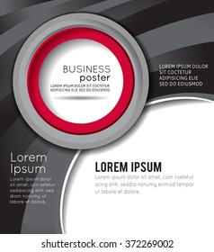 Background concept design for brochure or flyer, abstract vector illustration. Circle with wawes