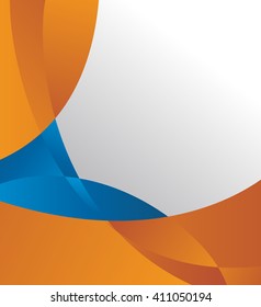 Background concept design for brochure or flyer, abstract vector illustration. Circle with wawes