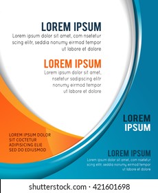 Background concept design for brochure or flyer, abstract vector illustration