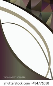 Background concept design for brochure or flyer, abstract vector illustration. Circle with wawes