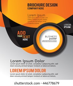 Background concept design for brochure or flyer, abstract vector illustration. Circle with wawes